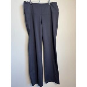 Tuff Athletics Athletic Yoga Pants Flare Leg Black Zipper Pocket Womens Large